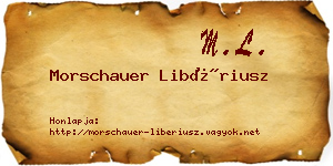 Morschauer Libériusz névjegykártya